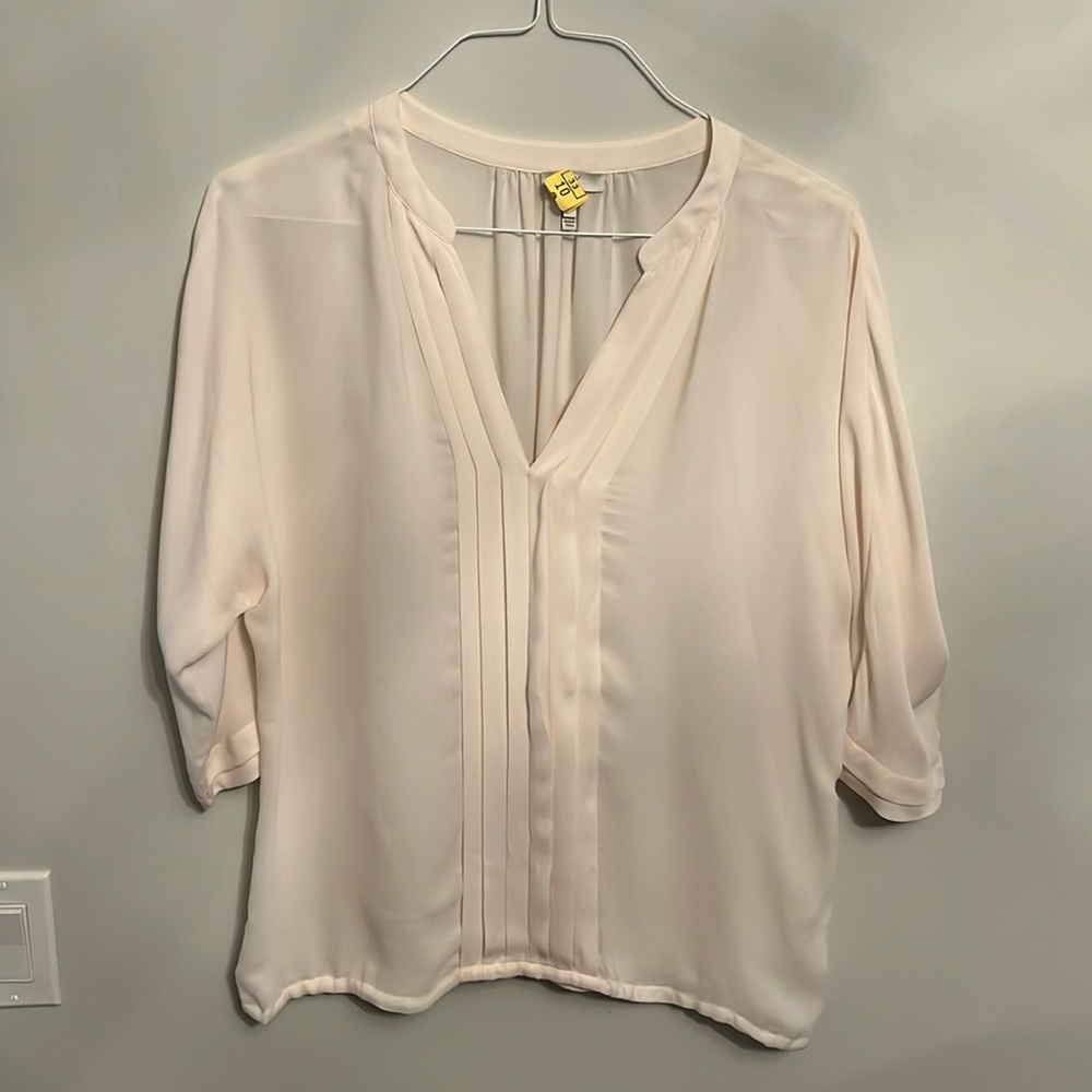 Joie Woman Vintage Designer White Blouse Top Size Large